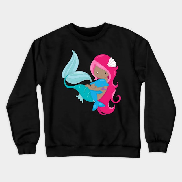 Mermaid Princess Crewneck Sweatshirt by kdpdesigns